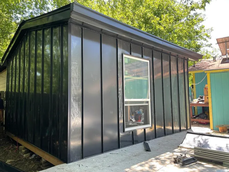 Black standing seam metal wall panels for Metal Roof Installation in Poland